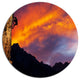 Climber On Sunset Background, Landscape Round Wall Art, 23"
