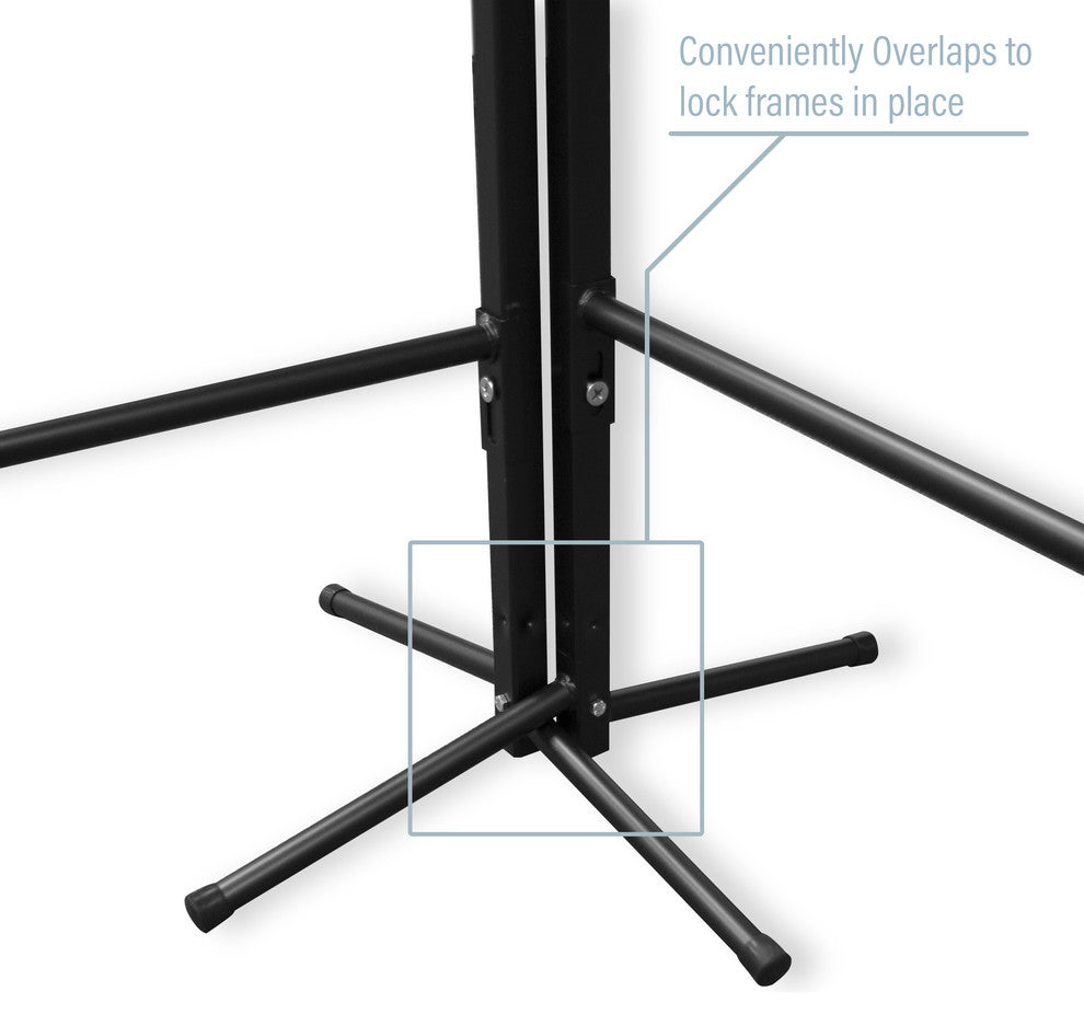Multi-Purpose Portable Rod Stand, Black, 74"x58"