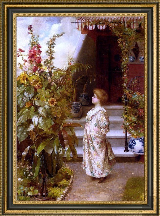 Maude Goodman the Little Flowergirl  Framed Premium Canvas Print, 18"x27"