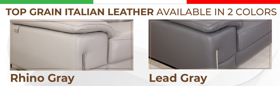 Turin Contemporary Genuine Italian Leather Chair Dark Gray