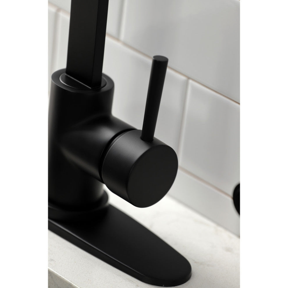 LS8710DLBS Concord Single-Handle Kitchen Faucet With Brass Sprayer, Matte Black