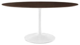Lippa 60" Oval Dining Table White Cherry Walnut