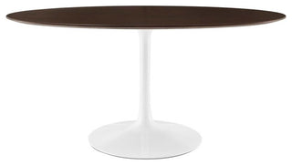 Lippa 60" Oval Dining Table White Cherry Walnut