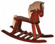 Amish Made Oak Flat Seat Child's Rocking Horse