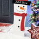 36"H Metal Glittered Snowman Porch Decor