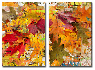 Fall Ink XVI, Canvas Wall Art 2-Piece Canvas Art Set, 20"