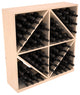 Solid Diamond Wine Storage Bin, Pine, Satin Finish