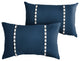 Sorra Home Sunbrella Outdoor Double Petite Flange Pillows, Set of 2