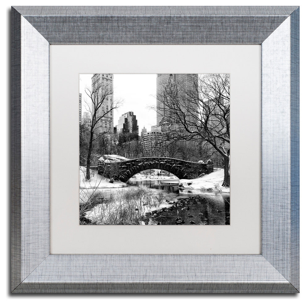 Philippe Hugonnard 'Gapstow Bridge Central Park' Matted Framed Art, 11x11