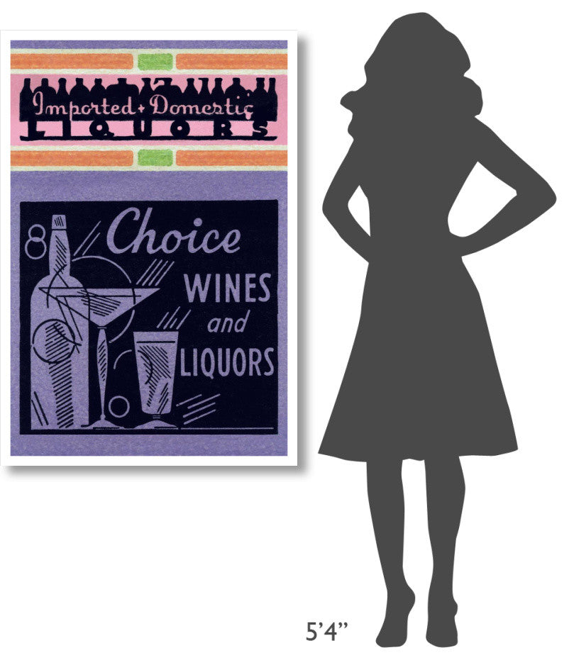 "Choice Wines and Liquors" Digital Paper Print by Vintage Booze Labels, 31"x46"