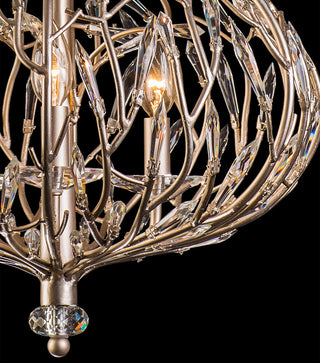 Bask 3-Lt Crystal Pendant - Gold Dust