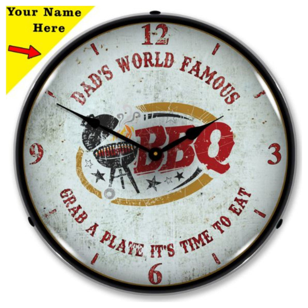 AG20111162 Add Your Name Dads BBQ Clock
