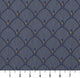 Blue And Gold Fan Jacquard Woven Upholstery Fabric By The Yard