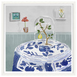 Cloche 2 (Blue) Fine Art Print, White, 20"x20"