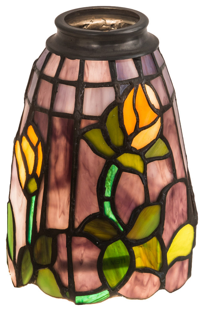 Meyda Lighting 27465 4"W Rosebush Fan Light Shade
