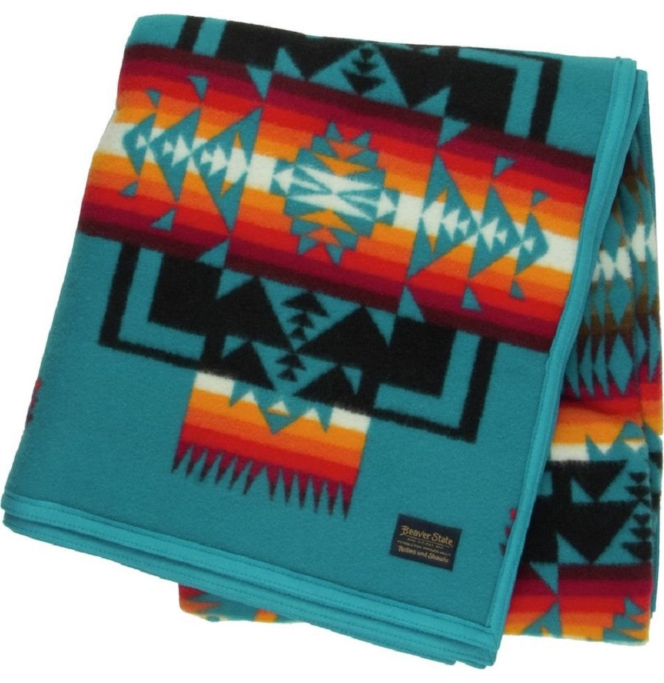 Pendleton Chief Joseph Turquoise Throw Blanket