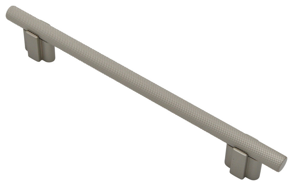 Knurled Bar Pull, Matte Nickel, 160mm