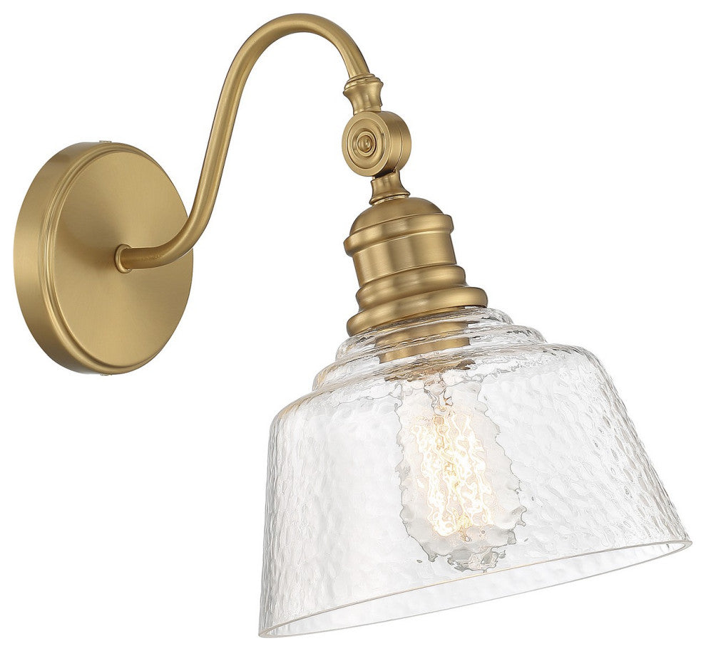 1-Light Wall Sconce, Natural Brass