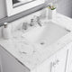 36" Wide Pure White Single Sink Bathroom Vanity, Faucet Included