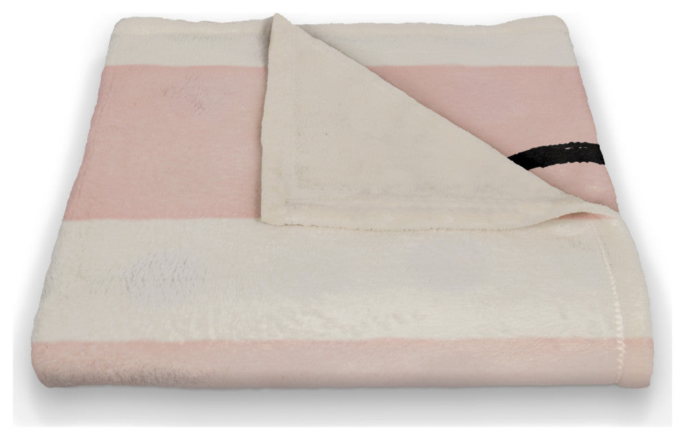 Boss Babe Stripes 50x60 Coral Fleece Blanket