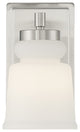 1-Light Wall Sconce, Matte Black, Brushed Nickel
