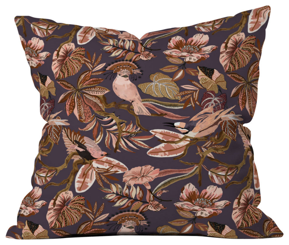 Exotic Bird Outdoor Habitat Design Reference: Deny Designs Marta Barragan Camarasa Pink Tropical Birds Outdoor Pillo
