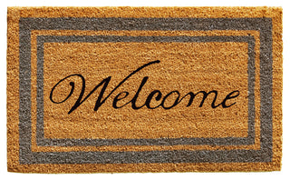 Calloway Mills Periwinkle Border Welcome Doormat, 24"x36"