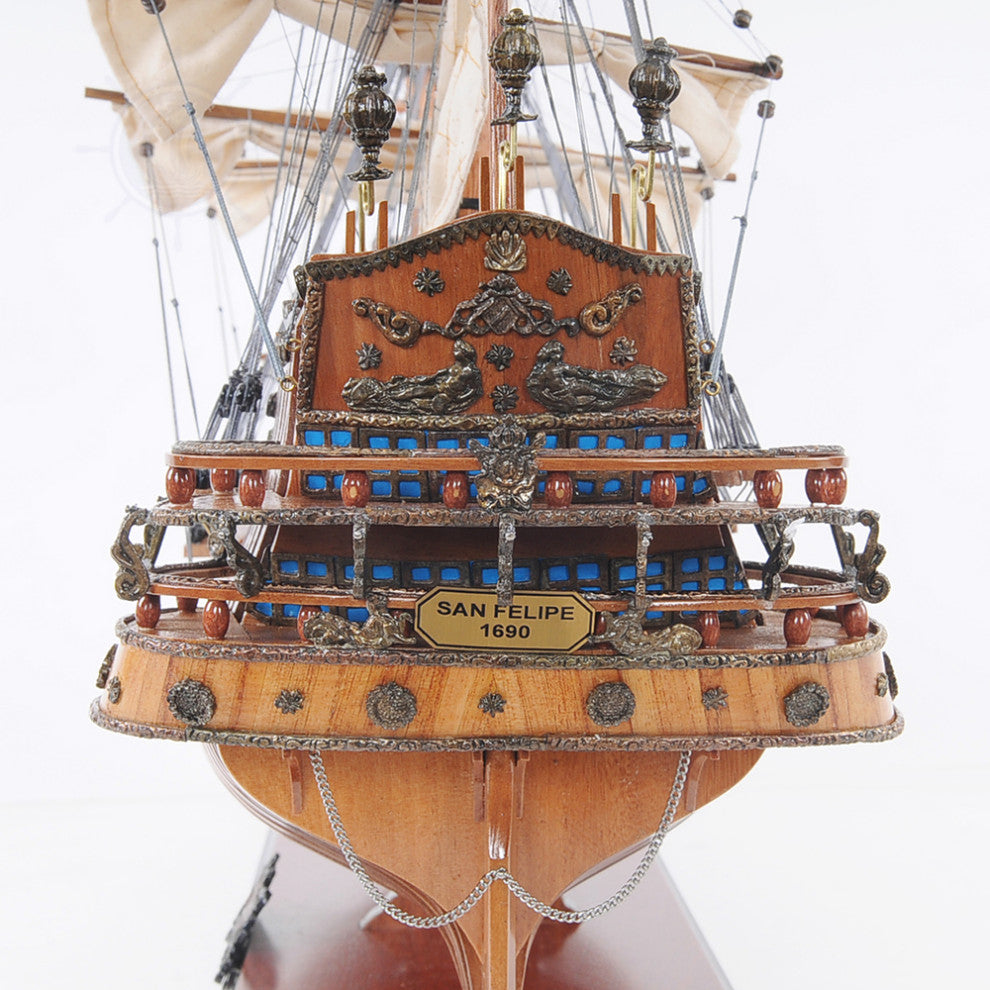 San Felipe Open Hull Museum-quality Fully Assembled Wooden Model Ship