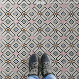 Vaudeville Octagon Deco Ritter, Taco Pink Porcelain Floor/Wall Tile