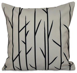 Polyester Pillow, Floral, Beige, 20"x20"