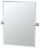 Elevate 24" Frameless Rectangle Mirror, Satin Nickel