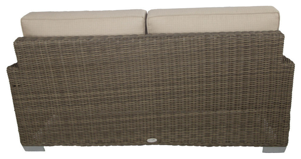 Palisades Outdoor Love Seat, Gray, Canvas Canvas
