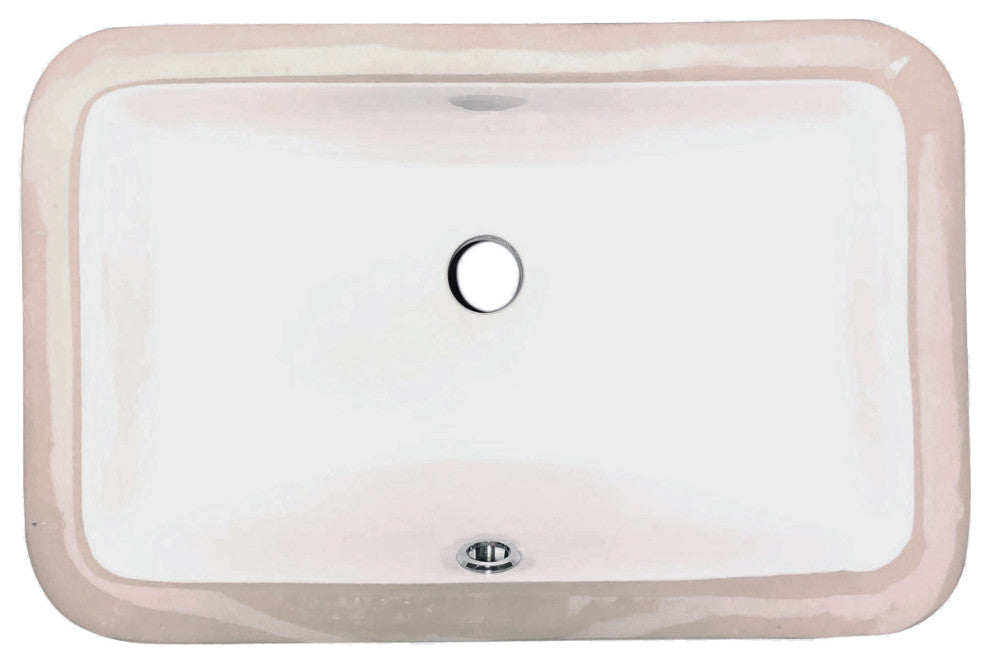 Nantucket Sinks UM-159-W Undermount Ceramic Sink, White