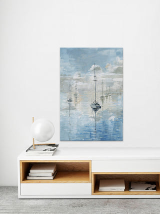 "Calm Clouds" Painting Print on Wrapped Canvas, 40"x60"
