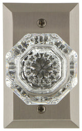Studio Plate Passage Waldorf Door Knob, Satin Nickel