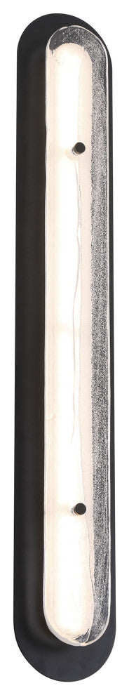 Tramore, Outdoor, 38", Powder Coat Black, Silver Glass