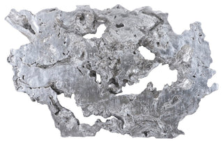 Burled Root Wall Art, Silver Leaf