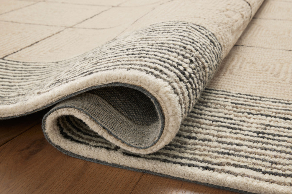 Chris Loves Julia x Loloi Francis Cream / Black 9'-3" x 13' Area Rug