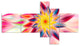 Pink Dancing Flower Petals, Floral Canvas Art Print, 60"x32", 5 panels