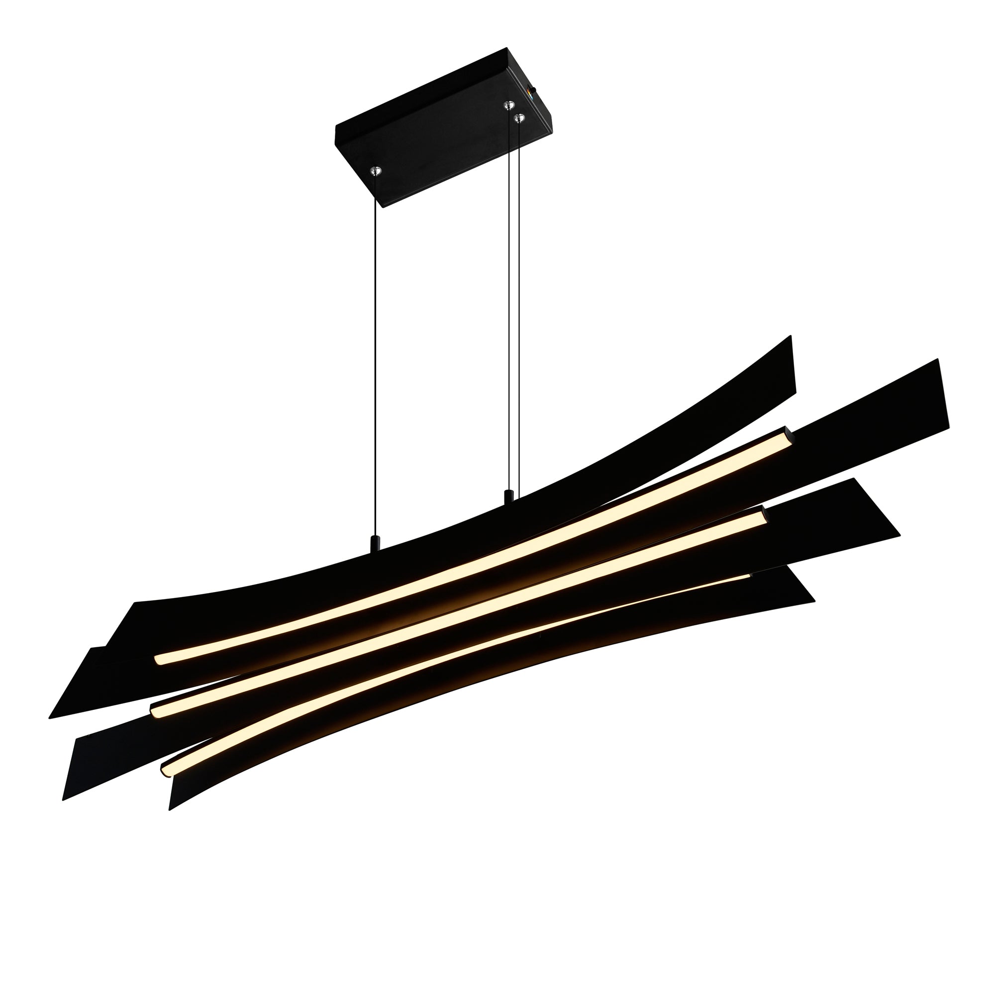 Candora Integrated LED Chandelier, Black, 50 Inches