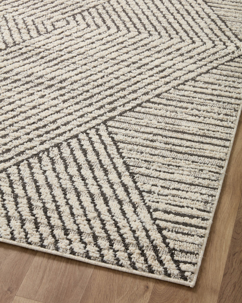 Loloi II Fabian Charcoal/Ivory 7'10"x10' Area Rug