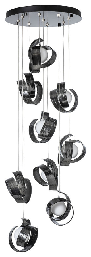 Riza 9-Light Pendant Ink Opal Glass Standard
