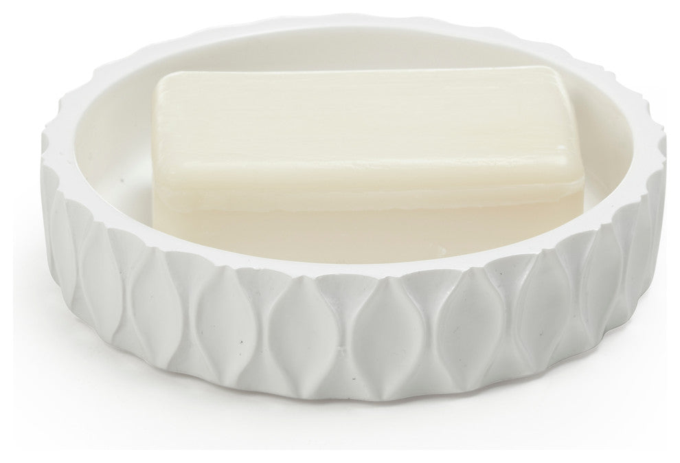 Wave, White, Soap Dish