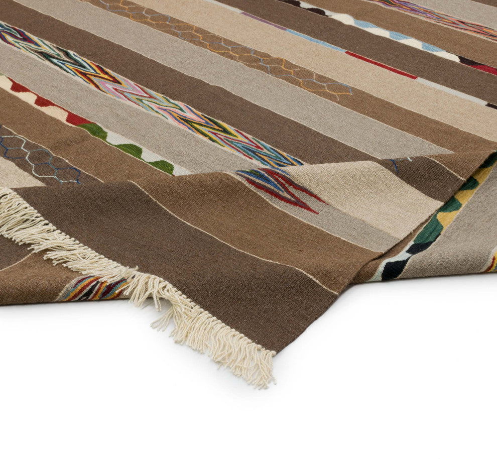 New Handwoven Turkish Kilim Rug 8' 11" x 11' 7", 107 in. x 139 in.
