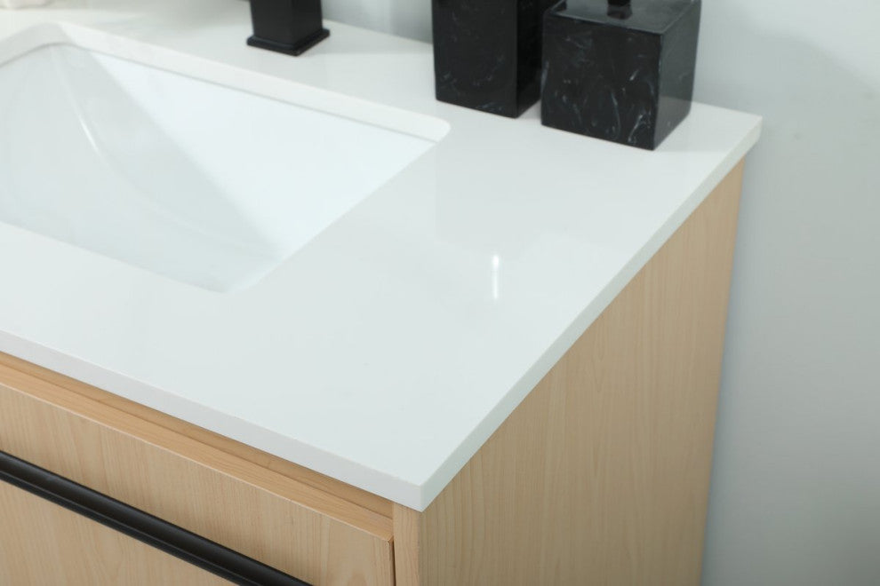 Sue 30" Single Bathroom Vanity, Maple
