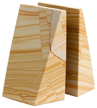 Marble Wedge Bookends