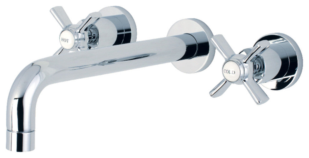 Kingston Brass 2-Handle Wall Mount Roman Tub Faucet, Polished Chrome