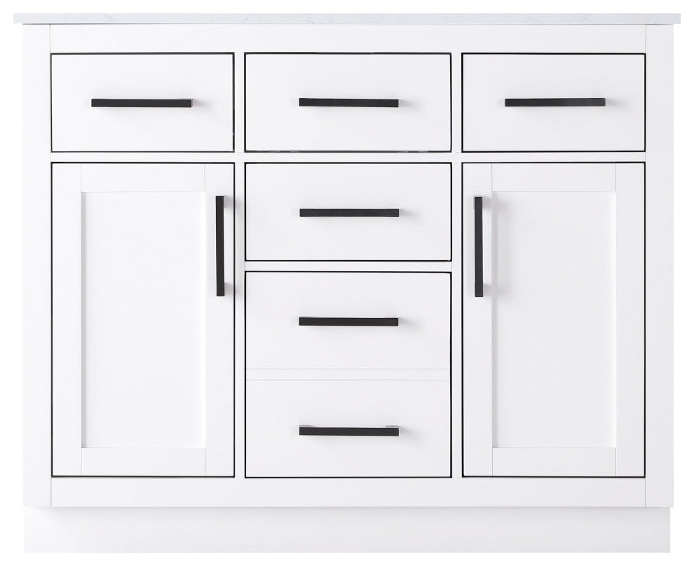 Home Living 42" Single Bathroom Vanity, White