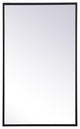 Metal Mirror Medicine Cabinet 17"x28", Black Finish