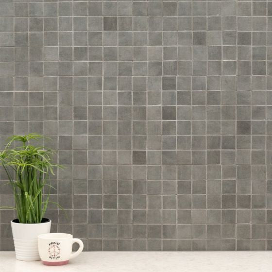 Gridscale Graphite 2X2 Matte Mosaic, (4x4 or 6x6) Max Order One Sample